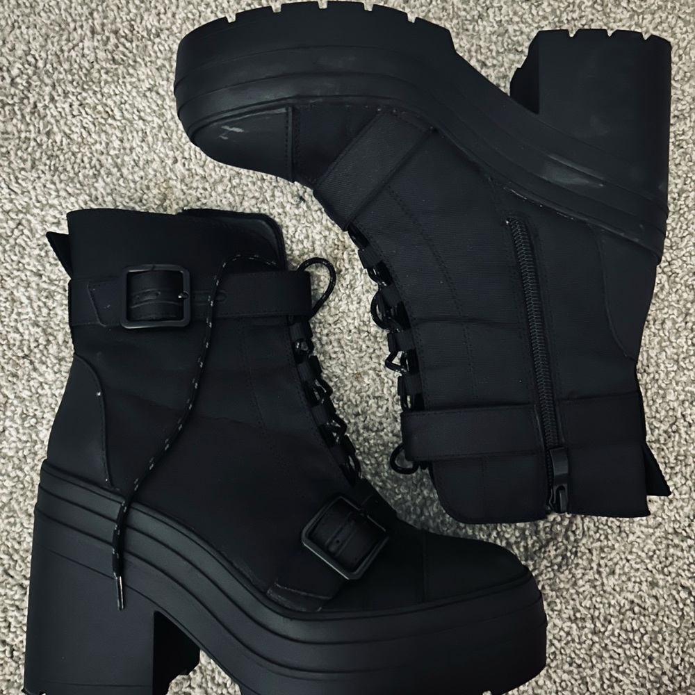 Limelight Black Women's Combat Boots
